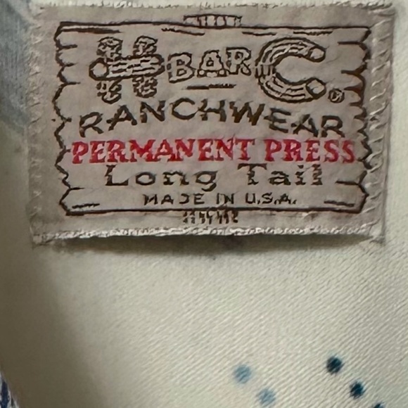 Vintage H Bar C Men’s Western Permanent Press Long Tail Shirt - Picture 5 of 12